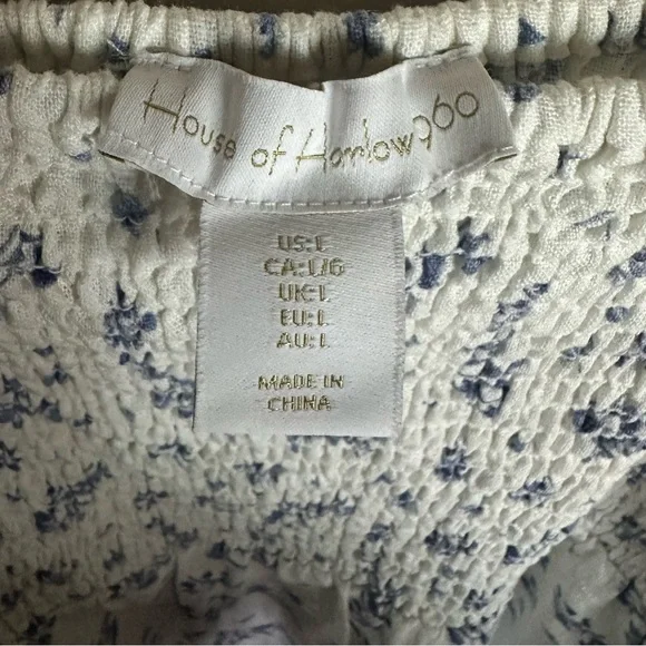 House of Harlow 1960 White and Blue Floral Dress - Picture 2 of 3